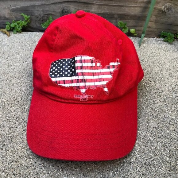 Faded Glory Other - 2009 FADED GLORY America USA Flag Baseball Hat Mens Red Adjustable Cap